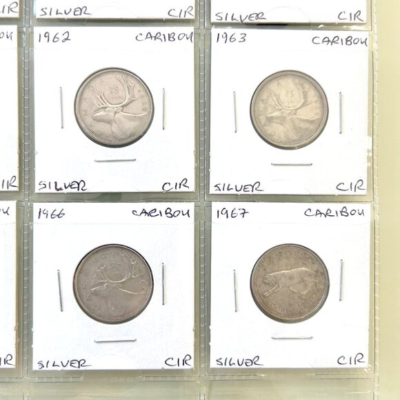 Canada 1953 To 1968 Silver 25 Cent Quarters! - Picture 9 of 12
